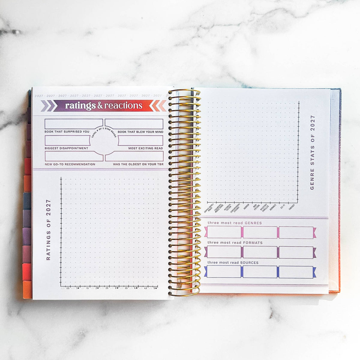 2027 Reading Tracker | book journal and reading log notebook