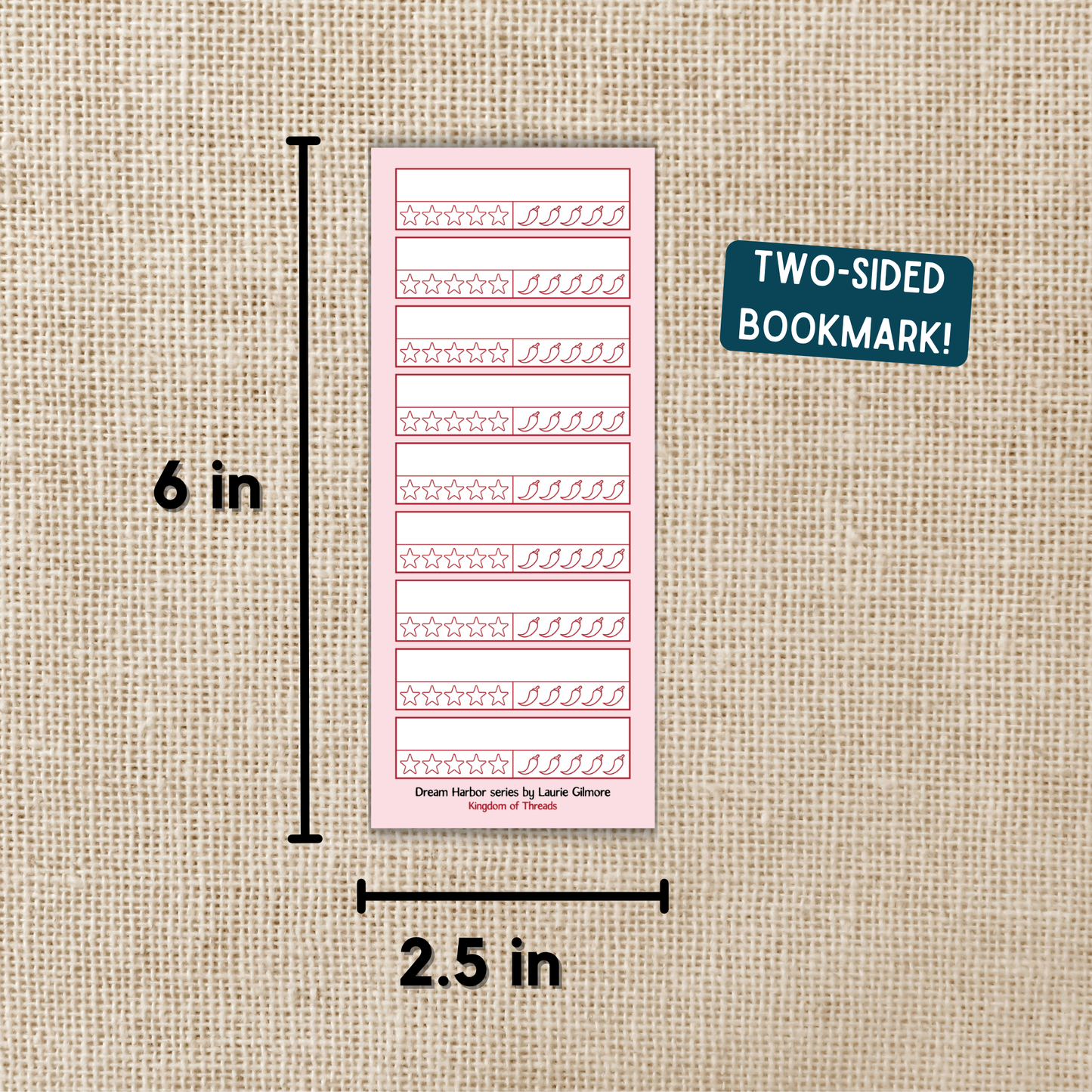 Reading Tracker & Spice Rating Bookmark | Dream Harbor