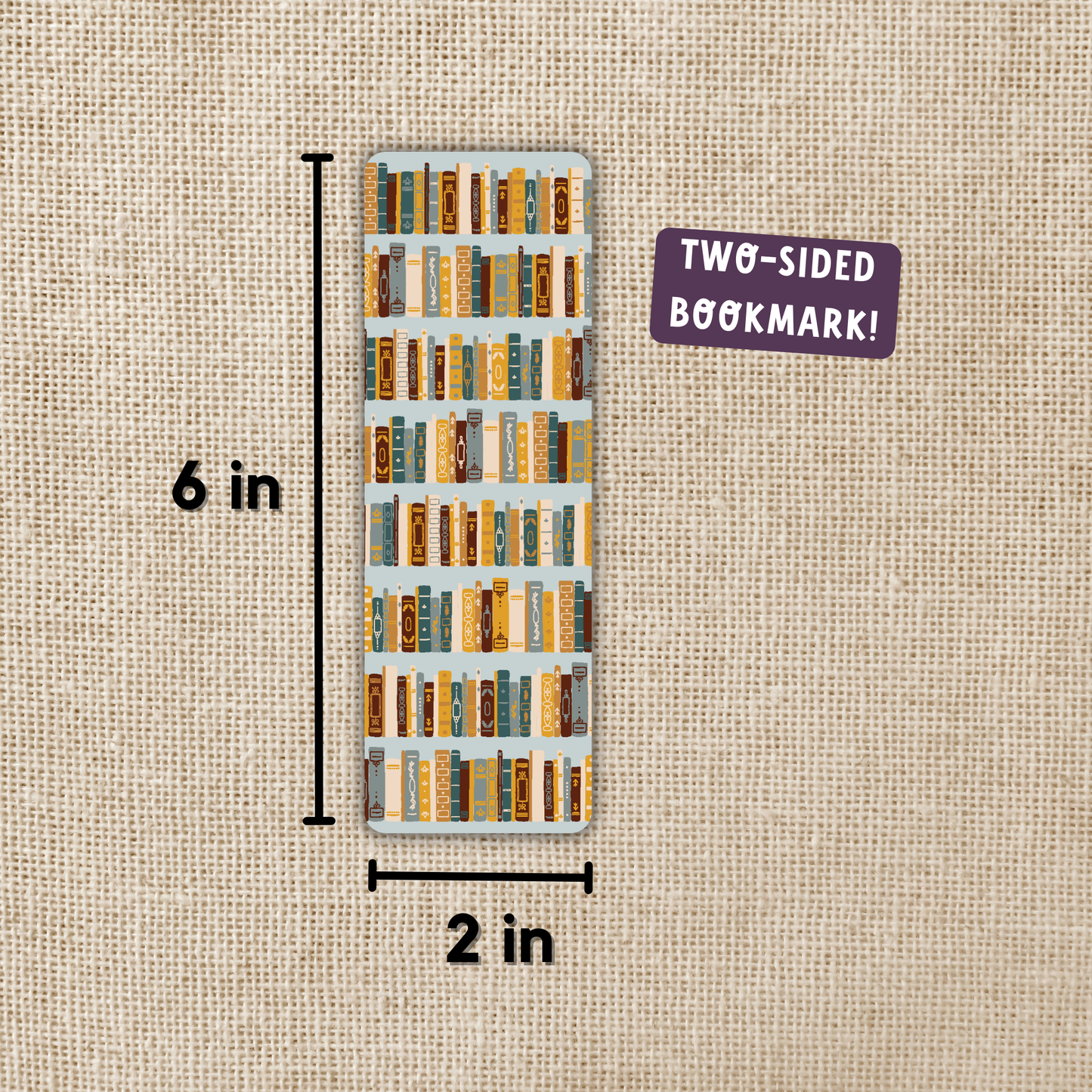 Vintage Bookshelf Bookmark