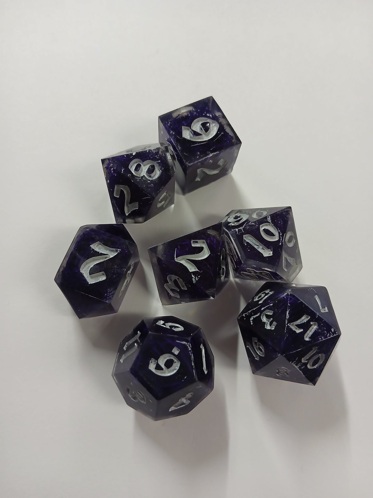 Purple with Silver Numbers Set
