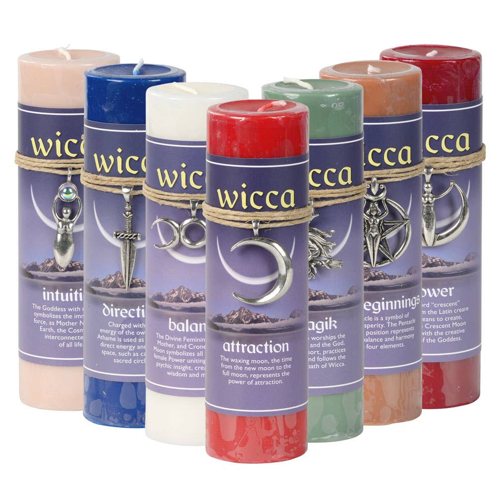 Wicca Pewter Pendant Candle