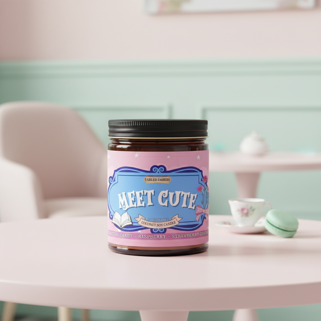 MEET CUTE - book lover trope | cotton candy candle