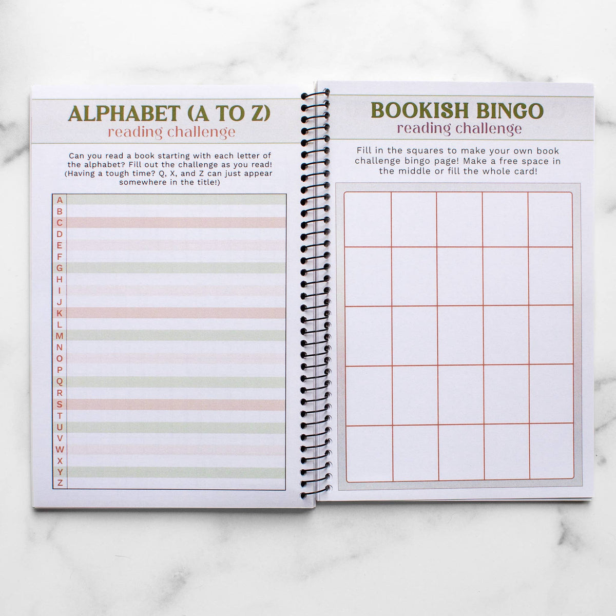 Reading Tracker - Undated Spiral Softcover Book Journal