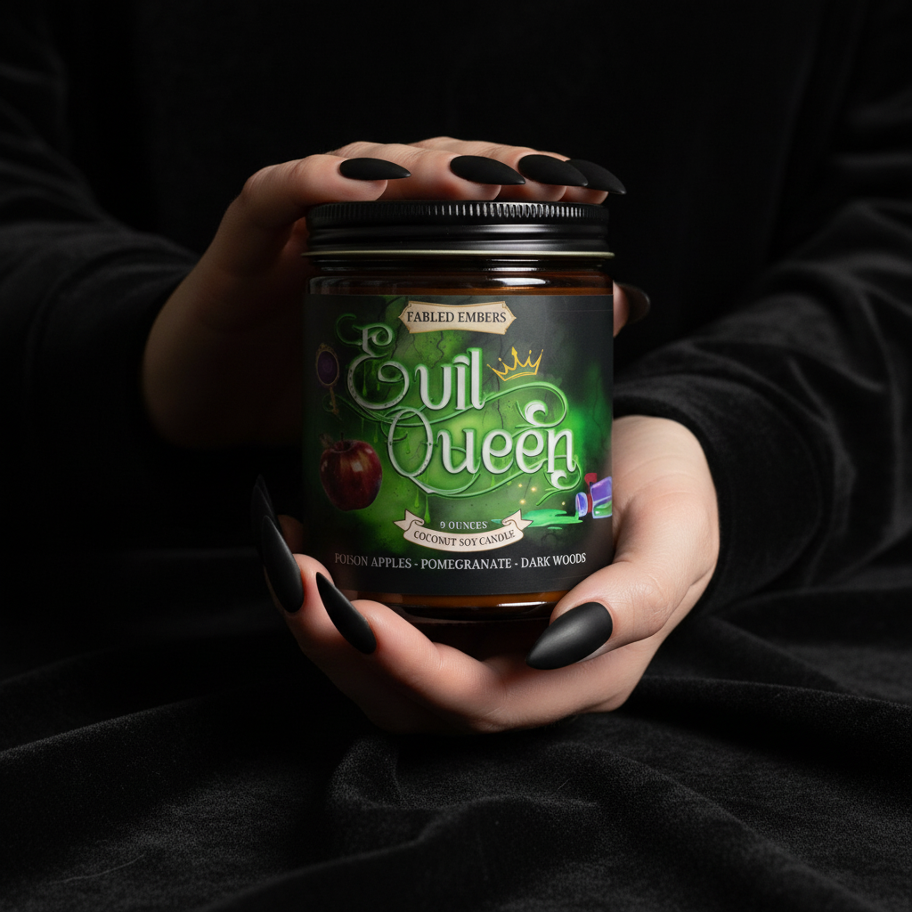 EVIL QUEEN 9 oz Bookish fairy tale Candle | Coconut Soy Wax