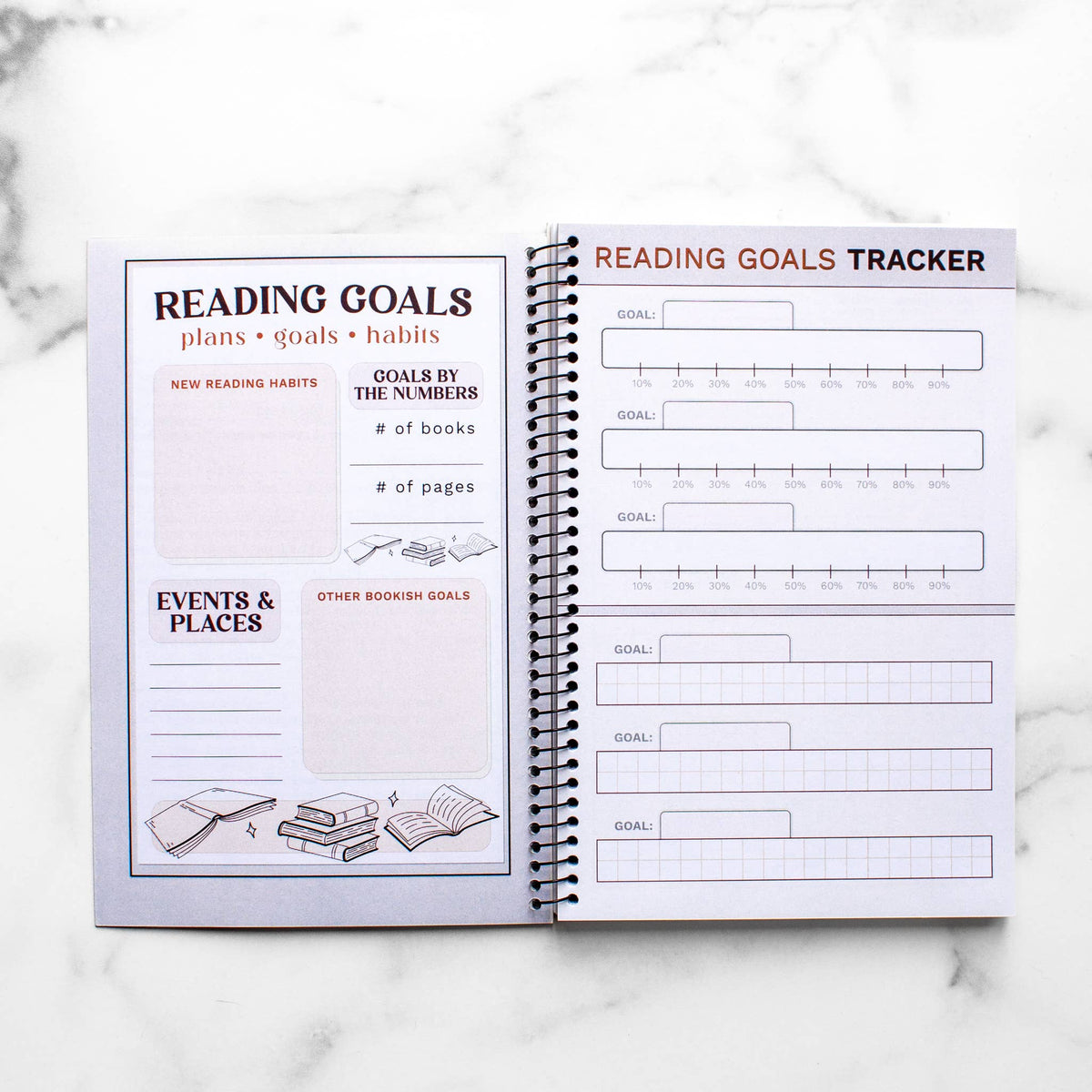 Reading Tracker - Undated Spiral Softcover Book Journal