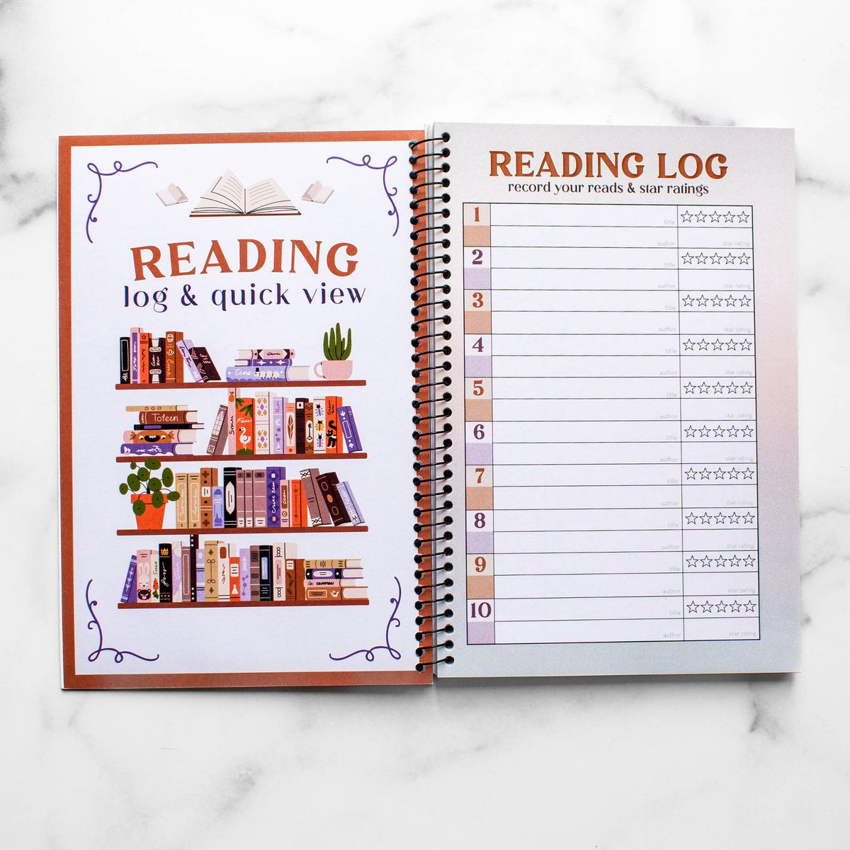Reading Tracker - Undated Spiral Softcover Book Journal