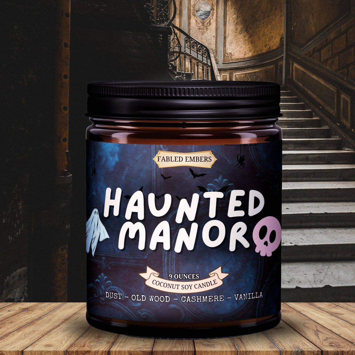 HAUNTED MANOR - spooky halloween candle