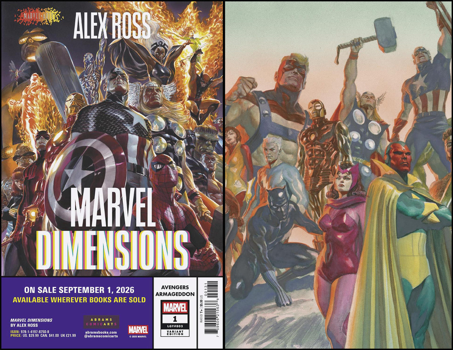 Avengers: Armageddon #1 Alex Ross Marvel Dimensions Variant