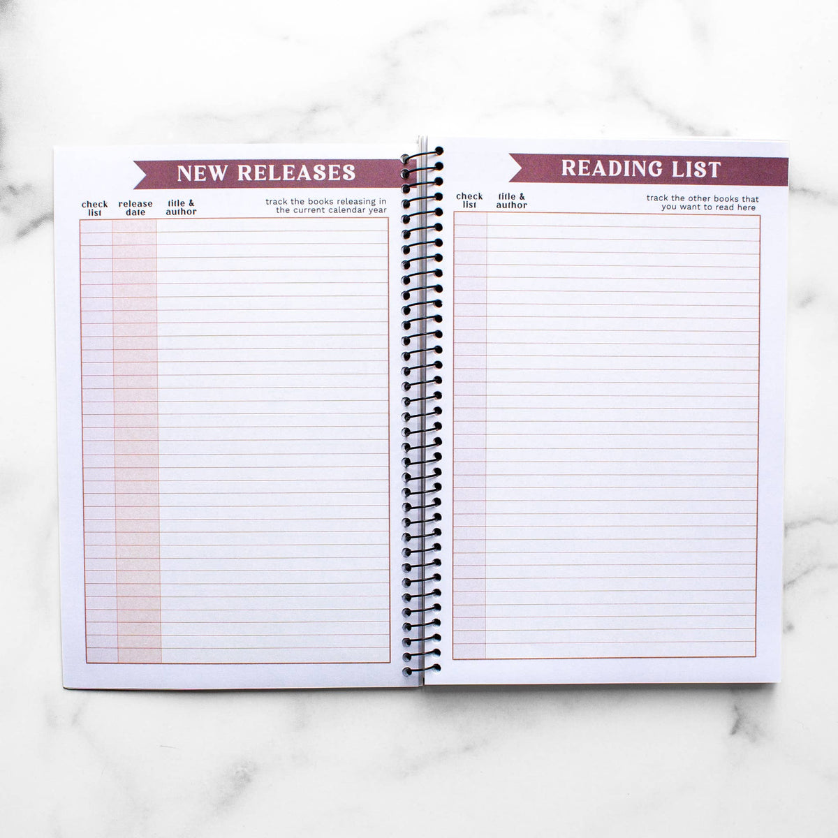 Reading Tracker - Undated Spiral Softcover Book Journal
