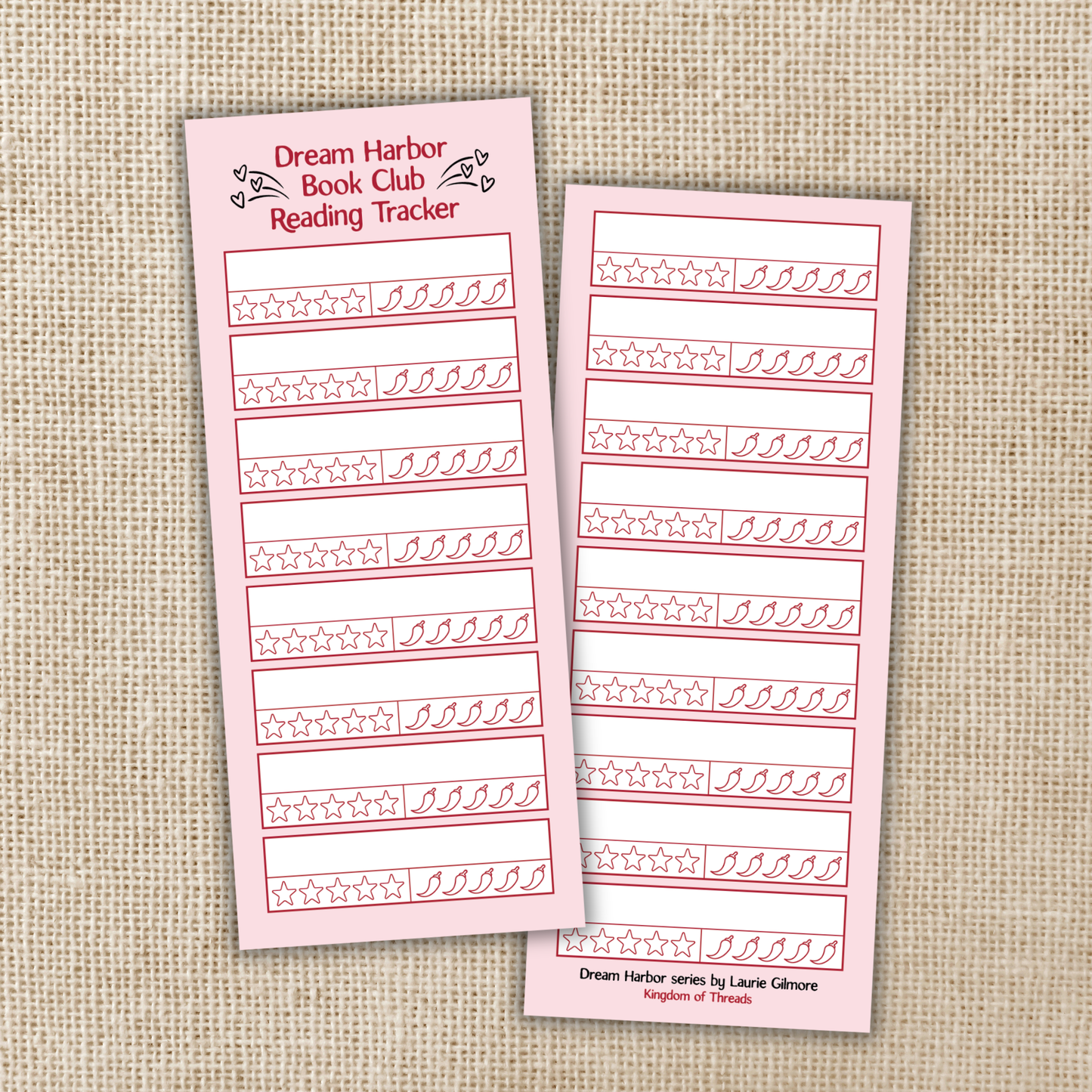 Reading Tracker & Spice Rating Bookmark | Dream Harbor