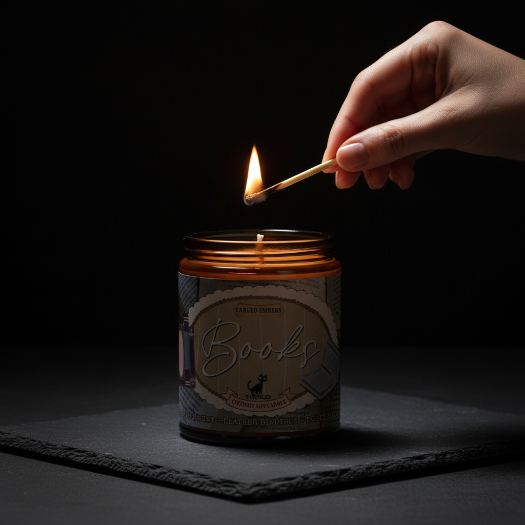 BOOKS bookish book lovers candle