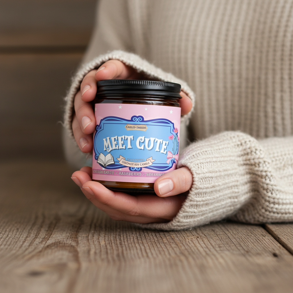 MEET CUTE - book lover trope | cotton candy candle