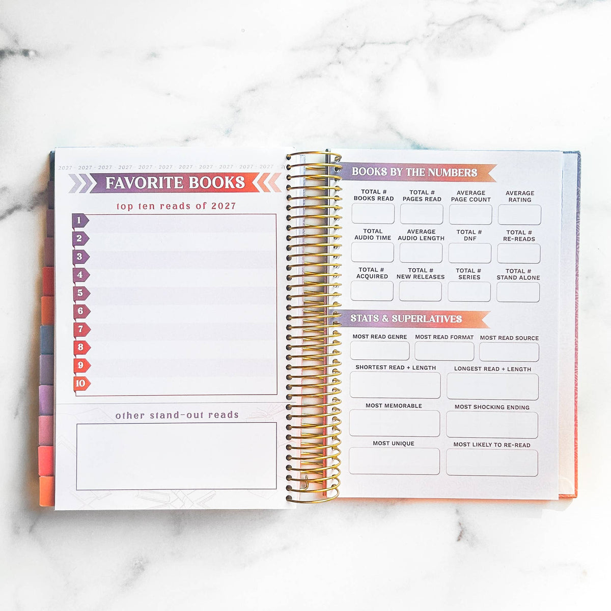 2027 Reading Tracker | book journal and reading log notebook