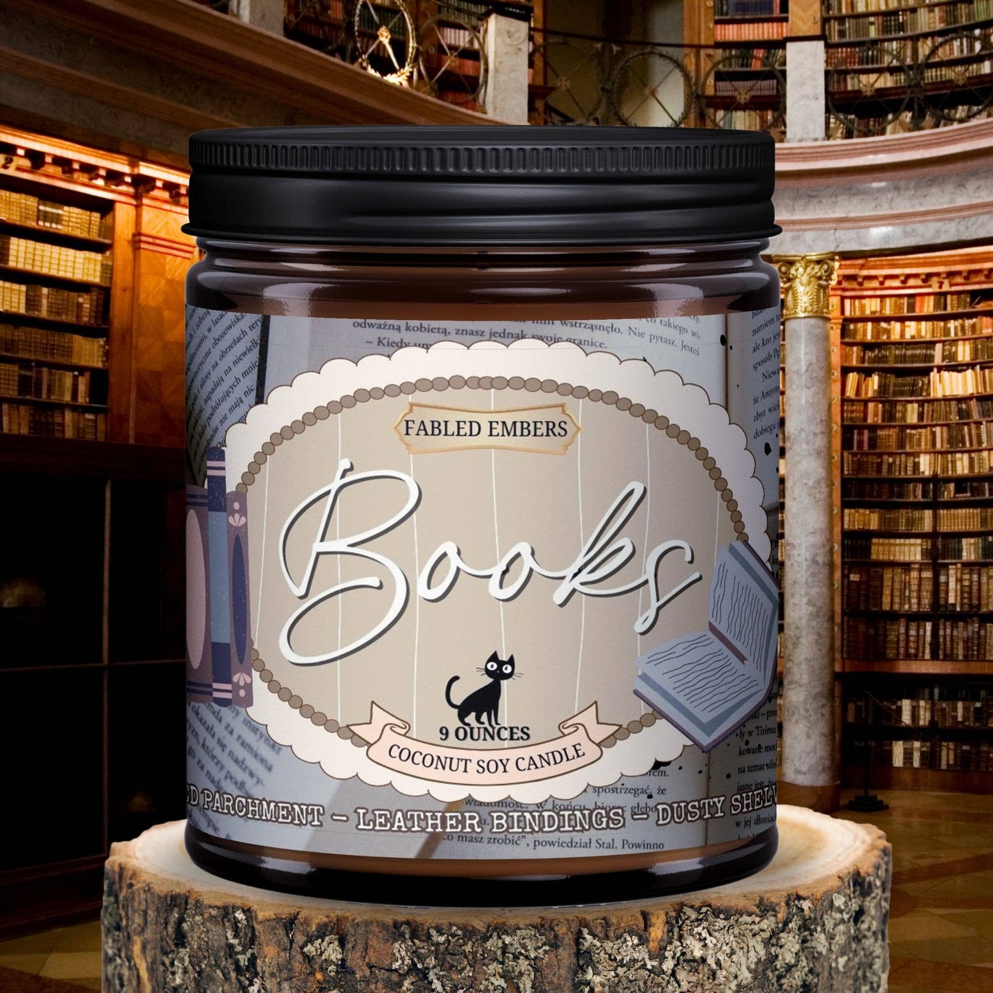 BOOKS bookish book lovers candle