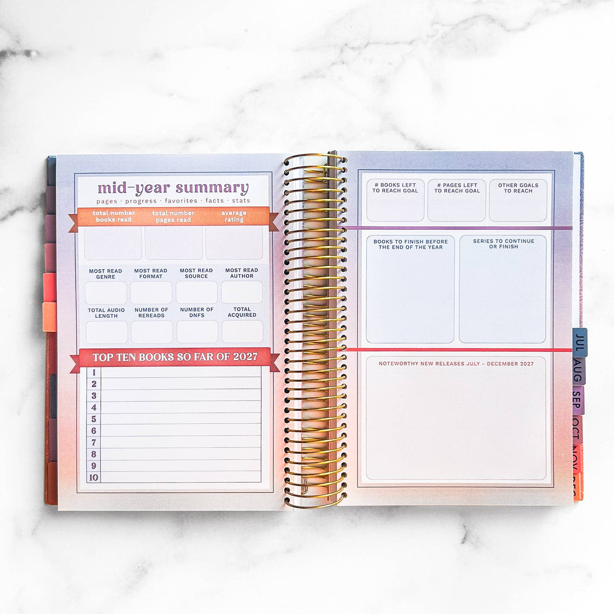 2027 Reading Tracker | book journal and reading log notebook