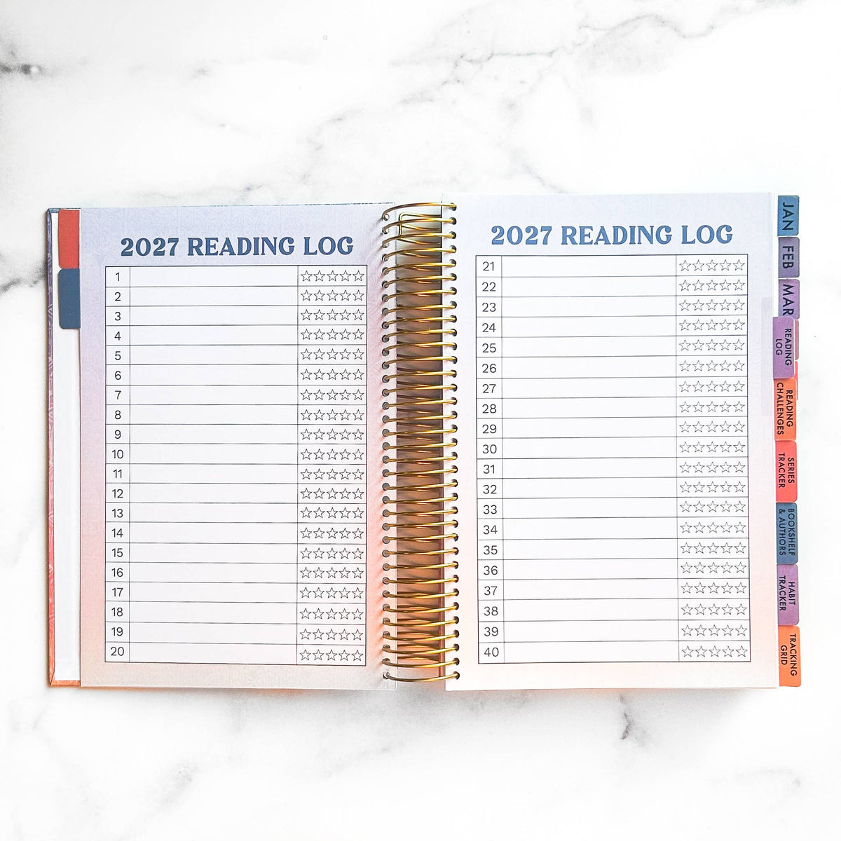 2027 Reading Tracker | book journal and reading log notebook