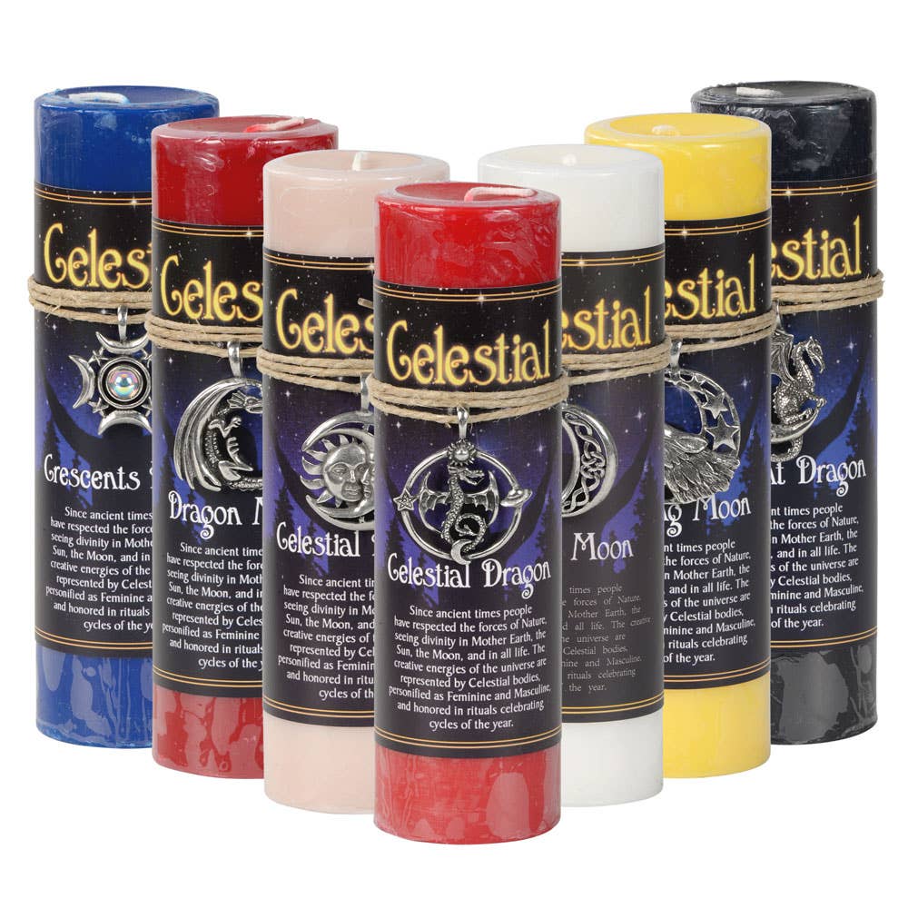 Celestial Pewter Pendant Candles