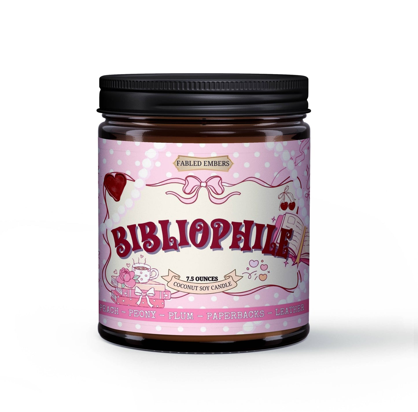 BIBLIOPHILE 9oz  book lovers Candle Coconut Soy