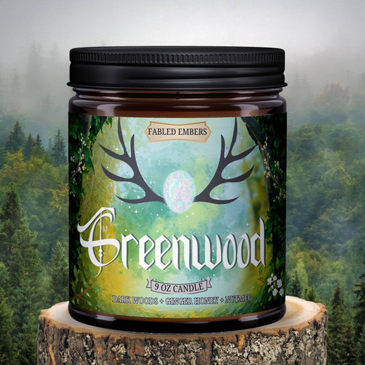 GREENWOOD FOREST candle | cottagecore book lovers | LOTR
