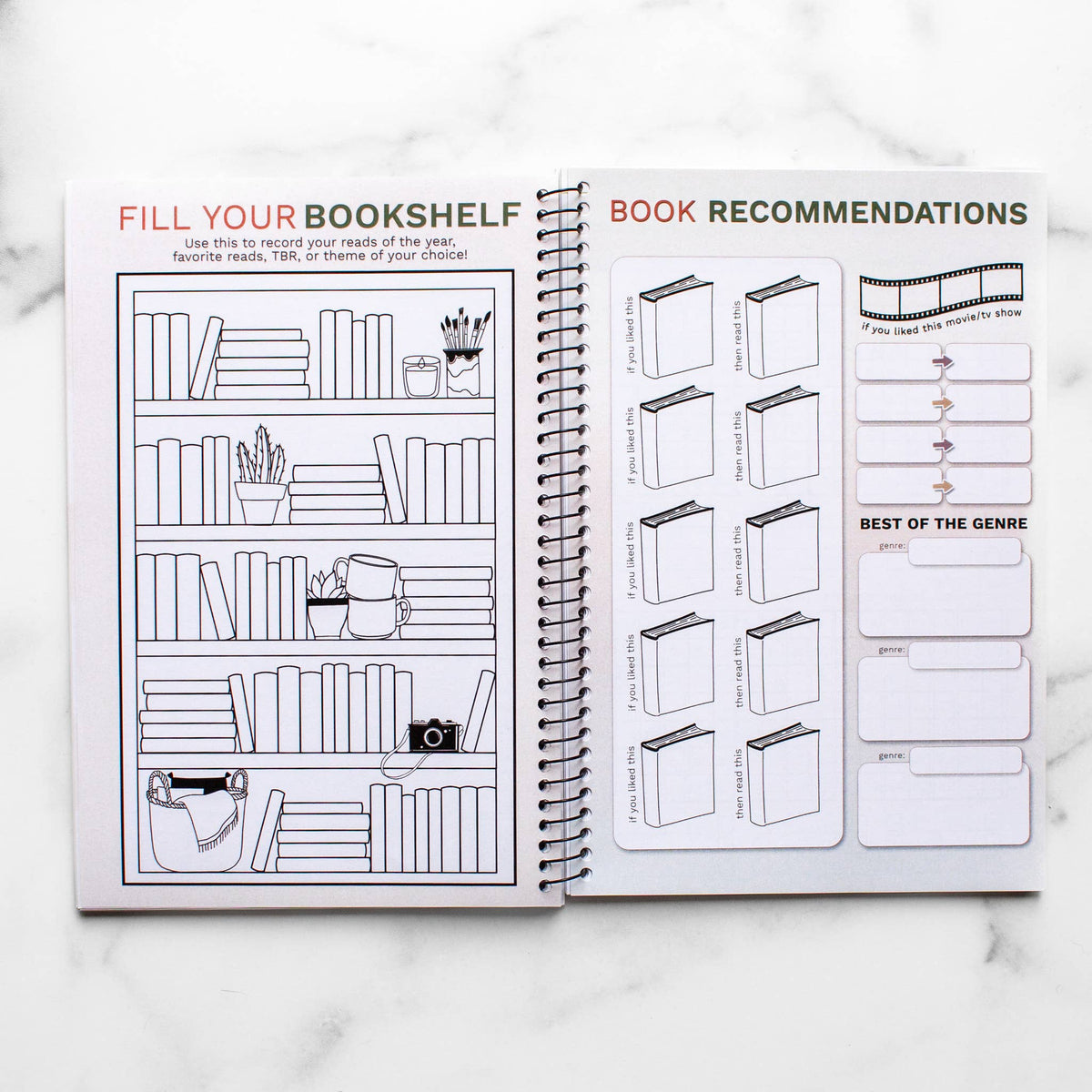 Reading Tracker - Undated Spiral Softcover Book Journal