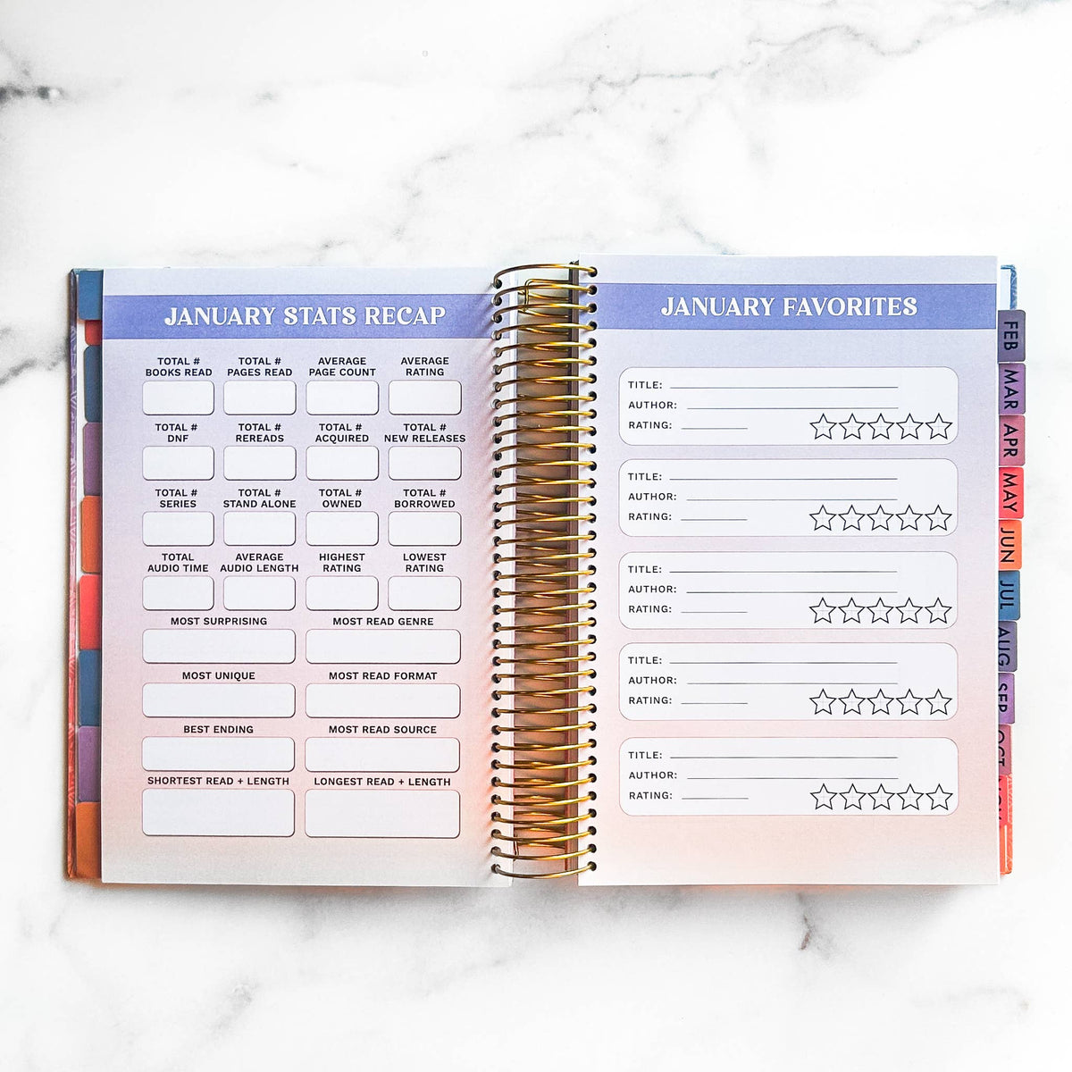 2027 Reading Tracker | book journal and reading log notebook