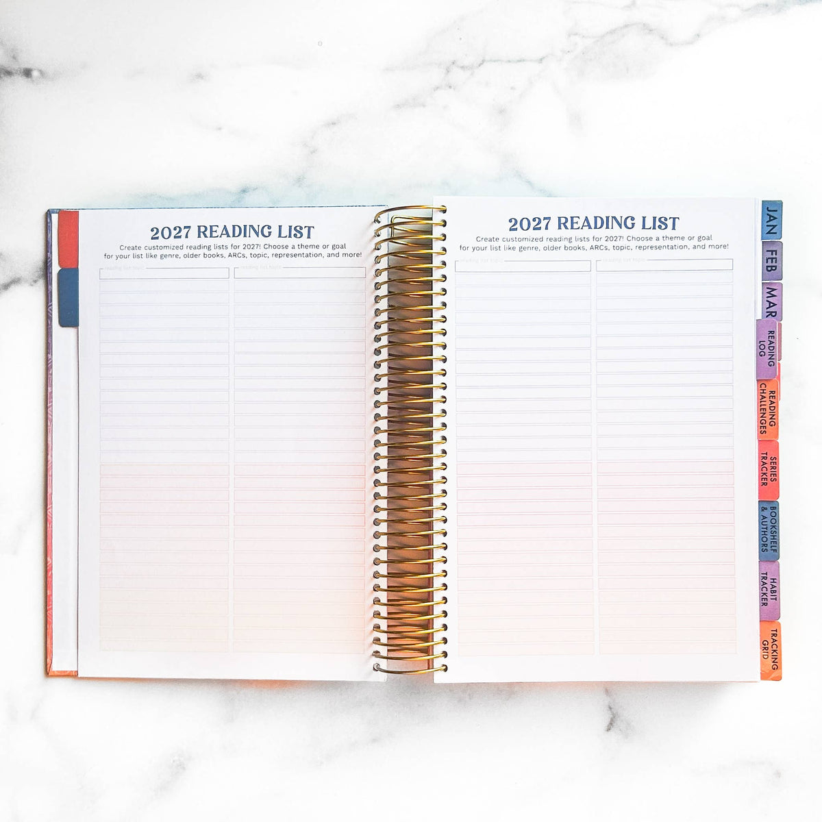 2027 Reading Tracker | book journal and reading log notebook