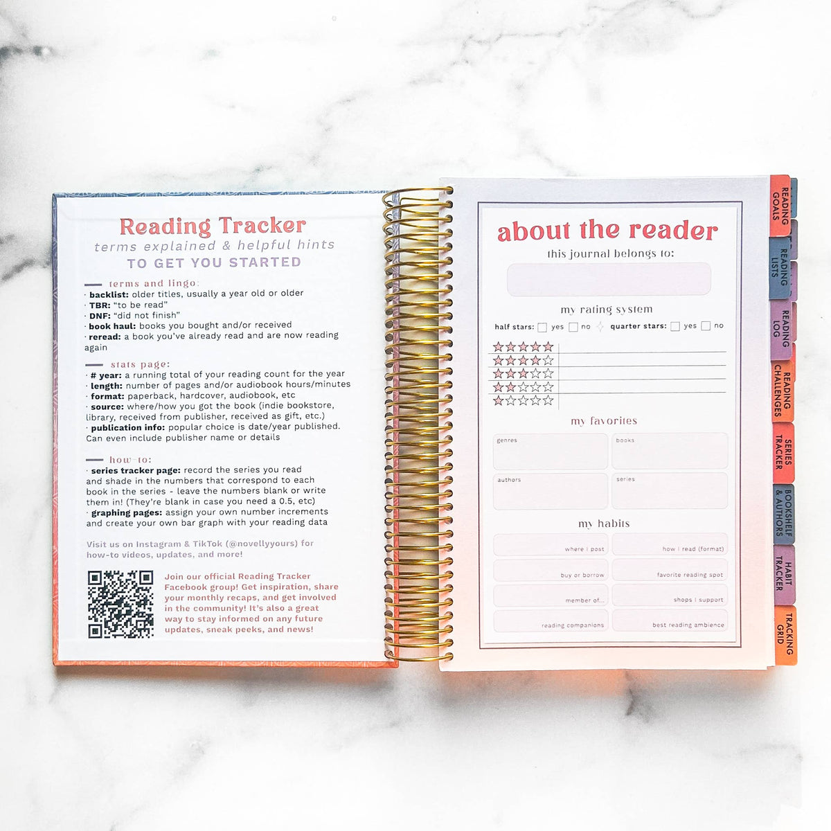 2027 Reading Tracker | book journal and reading log notebook