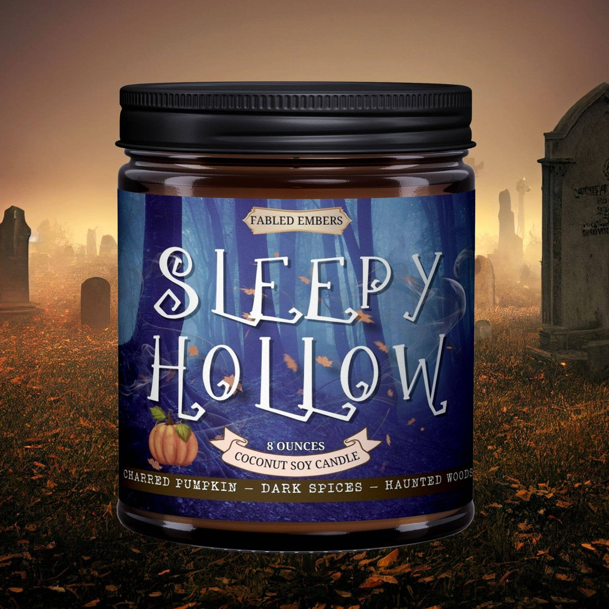 SLEEPY HOLLOW | Charred Pumpkin FALL Candle | Best Seller
