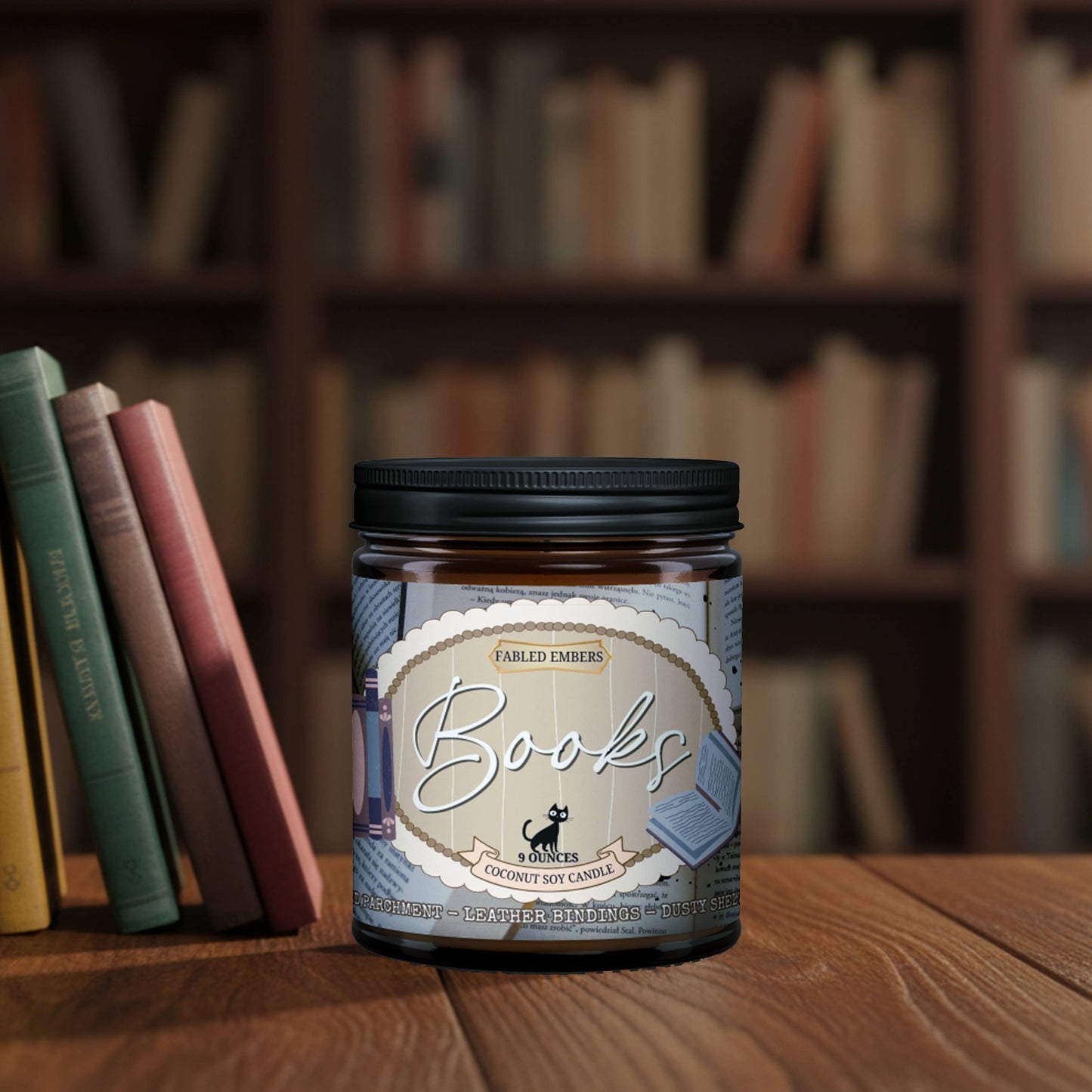 BOOKS bookish book lovers candle