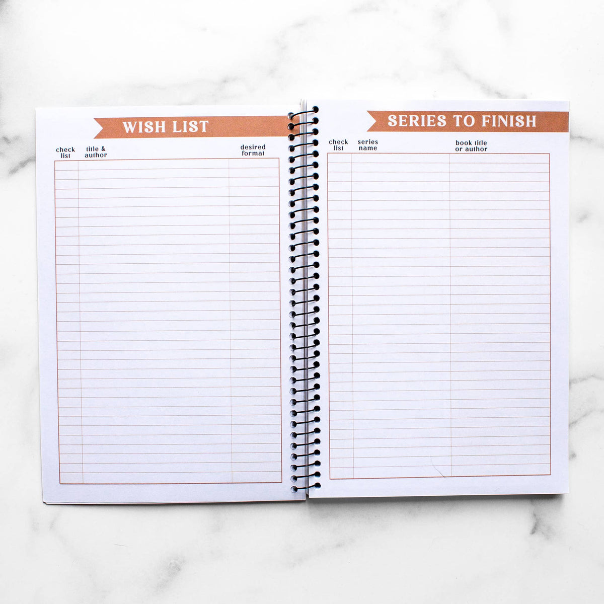 Reading Tracker - Undated Spiral Softcover Book Journal