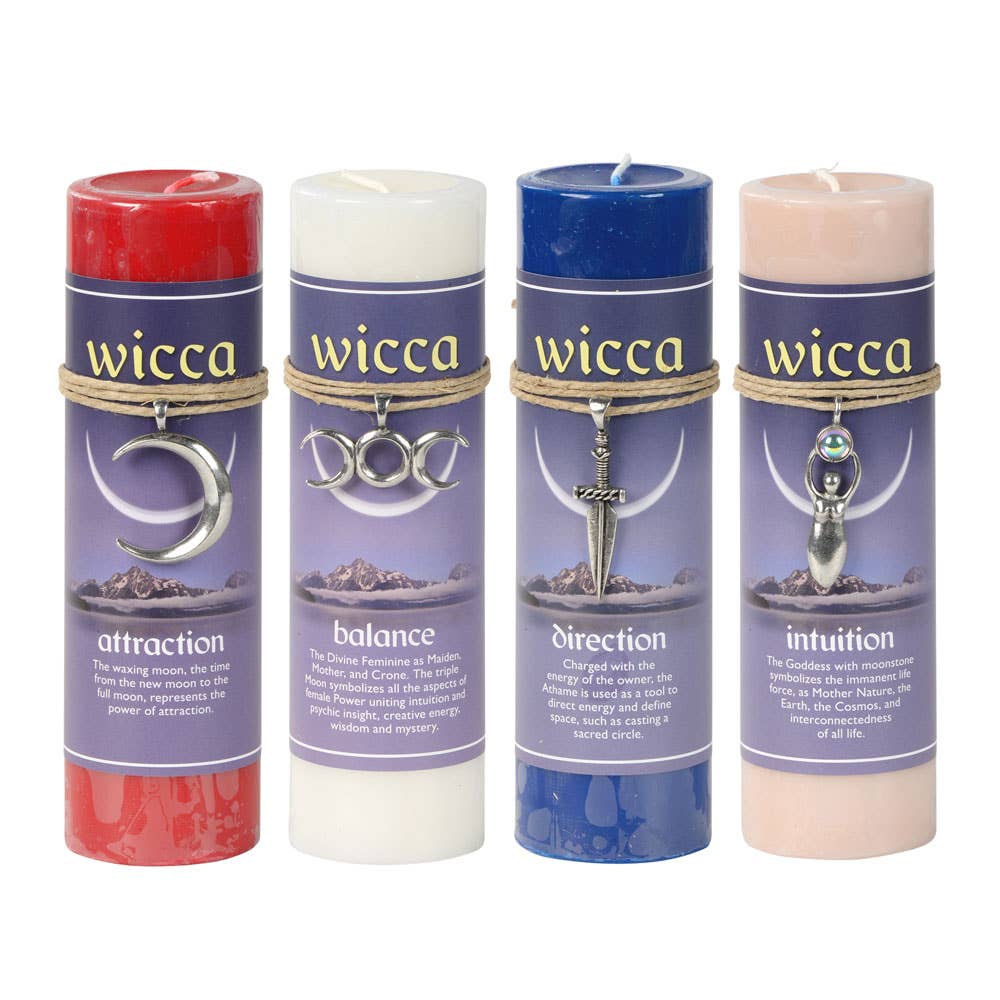 Wicca Pewter Pendant Candle