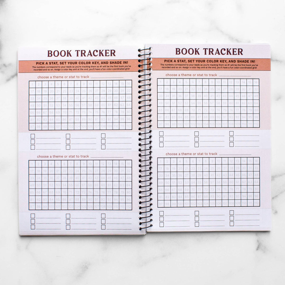 Reading Tracker - Undated Spiral Softcover Book Journal