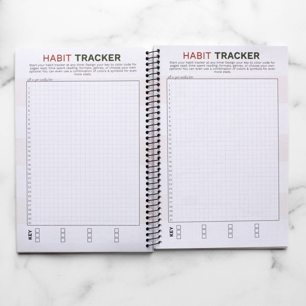 Reading Tracker - Undated Spiral Softcover Book Journal