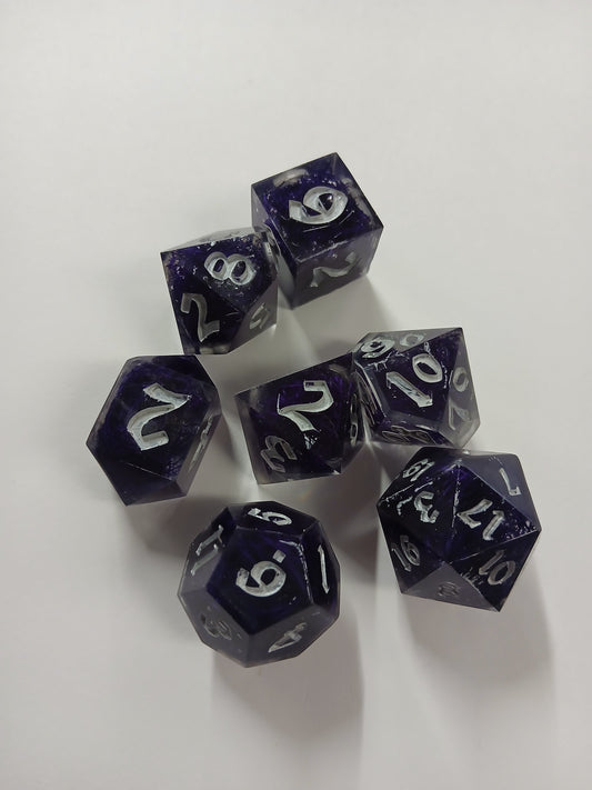 Purple with Silver Numbers Set