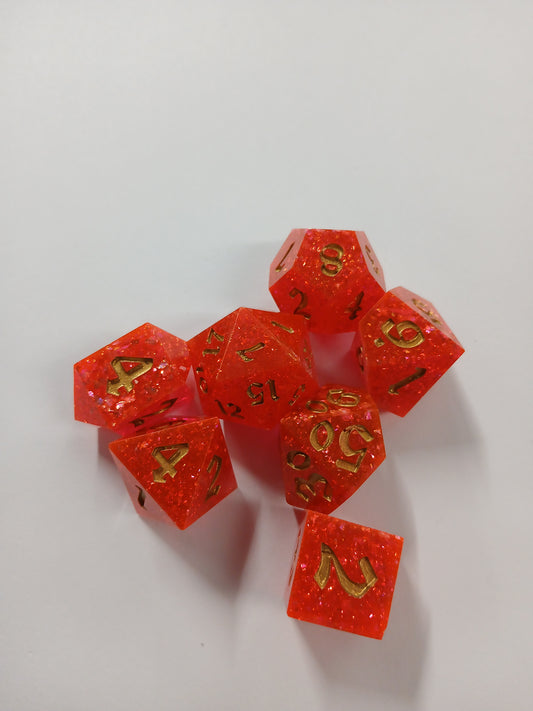 Safety Orange Glitter Set