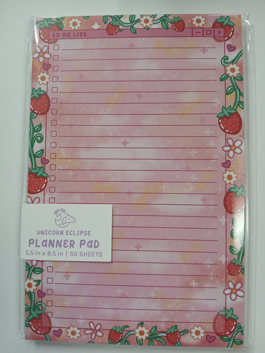 Strawberries To Do List Planner Pad