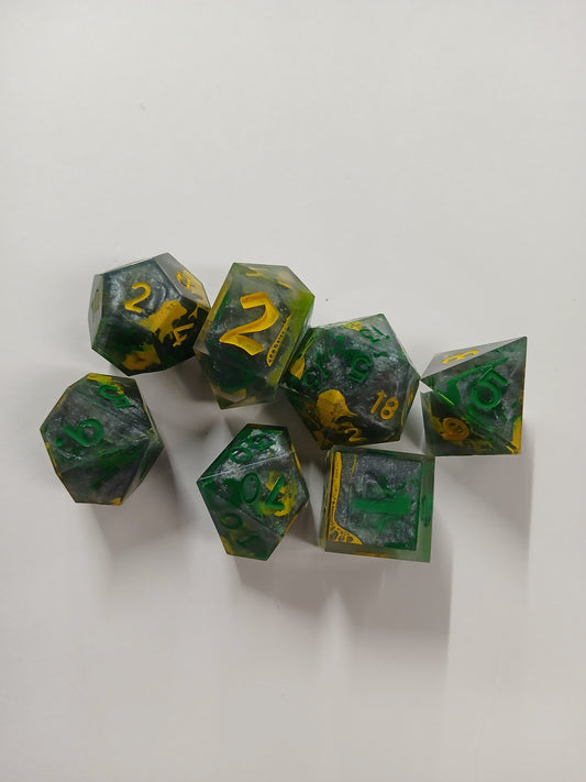 Yellow Green Stone Splatter
