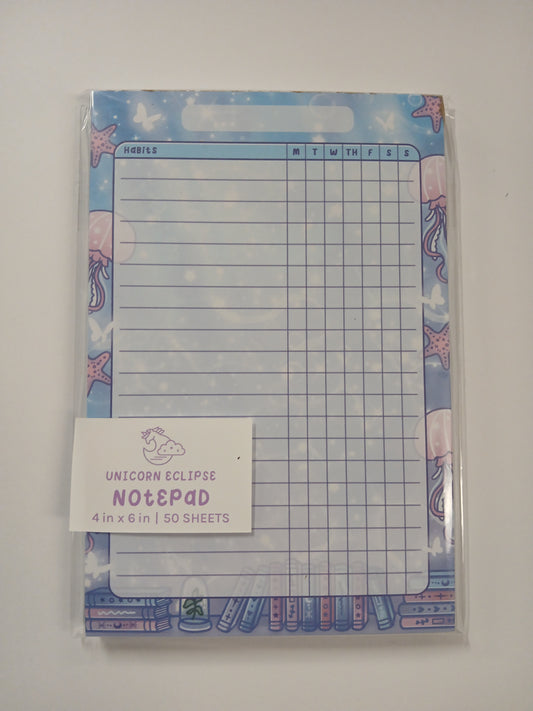 Reading Room Habit Tracker Notepad