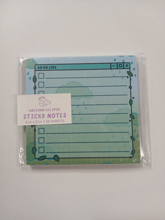 Rainy Day Sticky Notes