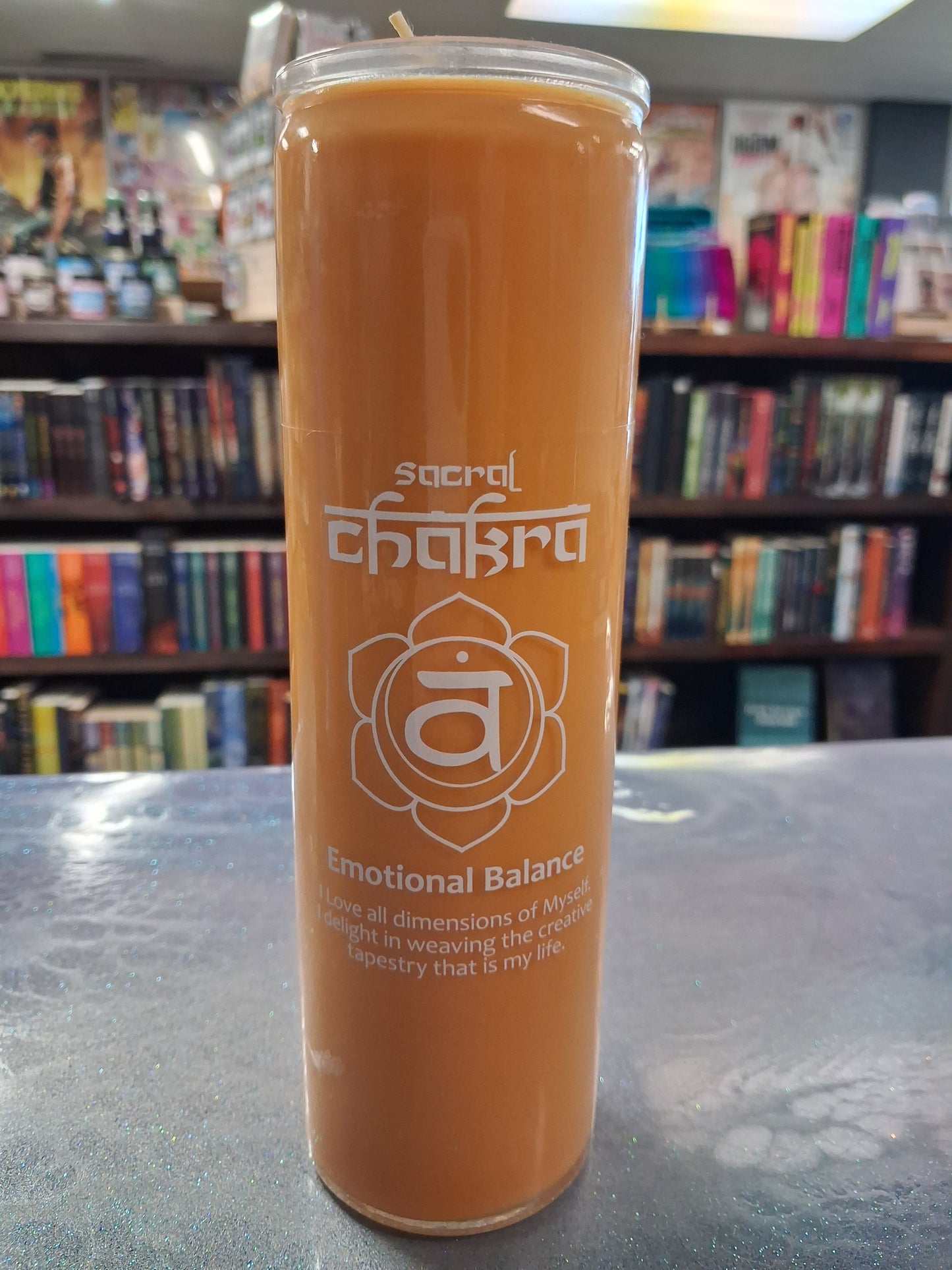 Glass Pillar Chakra Candle