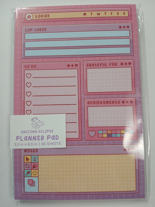 Artsy Daily Planner Pad