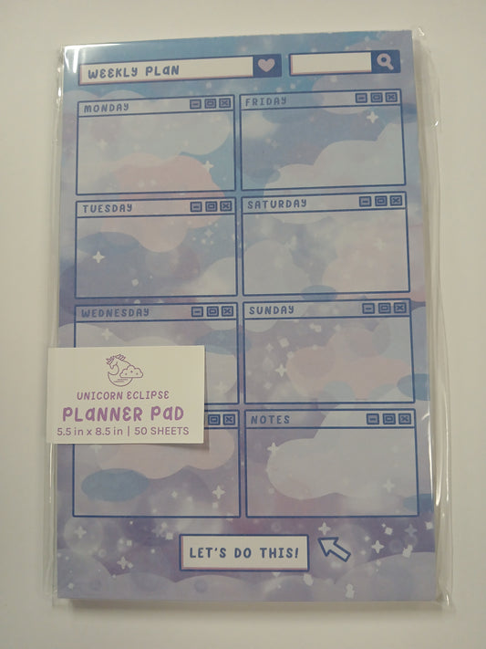 Blue Skies Weekly Planner Pad